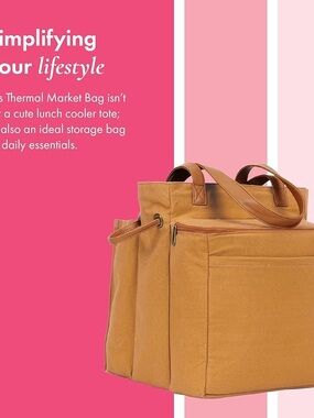 thirty-one Mustard Canvas Thermal Market Bag